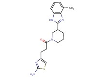 4-{3-[3-(4-methyl-1H-benzimidazol-2-yl)-1-piperidinyl]-3-oxopropyl}-1,3-thiazol-2-amine