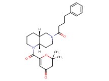 2,2-dimethyl-6-{[(4aR*,8aS*)-6-(4-phenylbutanoyl)octahydro-1,6-naphthyridin-1(2H)-yl]carbonyl}-2,3-dihydro-4H-pyran-4-one
