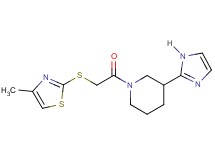 3-(1H-imidazol-2-yl)-1-{[(4-methyl-1,3-thiazol-2-yl)thio]acetyl}piperidine
