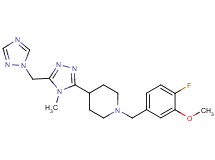1-(4-fluoro-3-methoxybenzyl)-4-[4-methyl-5-(1H-1,2,4-triazol-1-ylmethyl)-4H-1,2,4-triazol-3-yl]piperidine