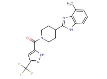 4-methyl-2-(1-{[3-(trifluoromethyl)-1H-pyrazol-5-yl]carbonyl}-4-piperidinyl)-1H-benzimidazole