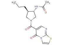 N-{(3S*,4R*)-1-[(5-oxo-5H-[1,3]thiazolo[3,2-a]pyrimidin-6-yl)carbonyl]-4-propyl-3-pyrrolidinyl}acetamide
