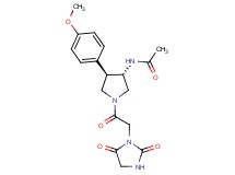 N-[(3S*,4R*)-1-[(2,5-dioxo-1-imidazolidinyl)acetyl]-4-(4-methoxyphenyl)-3-pyrrolidinyl]acetamide