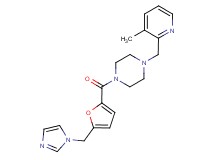 1-[5-(1H-imidazol-1-ylmethyl)-2-furoyl]-4-[(3-methyl-2-pyridinyl)methyl]piperazine