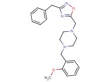 1-[(3-benzyl-1,2,4-oxadiazol-5-yl)methyl]-4-(2-methoxybenzyl)piperazine