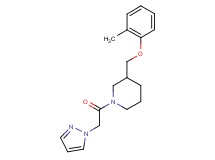 3-[(2-methylphenoxy)methyl]-1-(1H-pyrazol-1-ylacetyl)piperidine