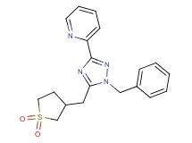 2-{1-benzyl-5-[(1,1-dioxidotetrahydro-3-thienyl)methyl]-1H-1,2,4-triazol-3-yl}pyridine