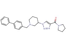 1-(4-biphenylylmethyl)-3-[4-(1-pyrrolidinylcarbonyl)-1H-1,2,3-triazol-1-yl]piperidine