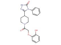 5-{1-[(2-hydroxyphenoxy)acetyl]piperidin-4-yl}-4-phenyl-2,4-dihydro-3H-1,2,4-triazol-3-one