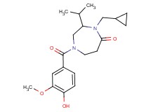 4-(cyclopropylmethyl)-1-(4-hydroxy-3-methoxybenzoyl)-3-isopropyl-1,4-diazepan-5-one
