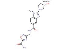 N-{[5-(aminocarbonyl)-1,2,4-oxadiazol-3-yl]methyl}-2-[(3S)-3-hydroxy-1-pyrrolidinyl]-1-methyl-1H-benzimidazole-5-carboxamide