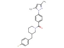 1-[4-(3,5-dimethyl-1H-pyrazol-1-yl)benzoyl]-3-(4-fluorobenzyl)piperidine