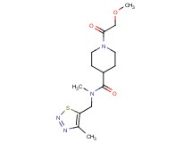 1-(methoxyacetyl)-N-methyl-N-[(4-methyl-1,2,3-thiadiazol-5-yl)methyl]-4-piperidinecarboxamide