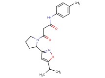 3-[2-(5-isopropylisoxazol-3-yl)pyrrolidin-1-yl]-N-(4-methylphenyl)-3-oxopropanamide