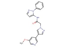 2-[4-(5-methoxypyridin-3-yl)-1H-pyrazol-1-yl]-N-(1-phenyl-1H-pyrazol-5-yl)acetamide
