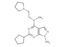 6-cyclopentyl-N,1-dimethyl-N-[2-(1-pyrrolidinyl)ethyl]-1H-pyrazolo[3,4-d]pyrimidin-4-amine