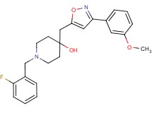 1-(2-fluorobenzyl)-4-{[3-(3-methoxyphenyl)-5-isoxazolyl]methyl}-4-piperidinol