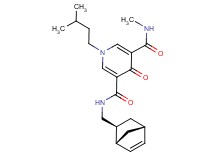 N-[(1R*,2S*,4R*)-bicyclo[2.2.1]hept-5-en-2-ylmethyl]-N'-methyl-1-(3-methylbutyl)-4-oxo-1,4-dihydro-3,5-pyridinedicarboxamide