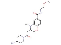3-[2-(4-amino-1-piperidinyl)-2-oxoethyl]-N-(2-methoxyethyl)-4-methyl-3,4-dihydro-2H-1,4-benzoxazine-6-carboxamide bis(trifluoroacetate)