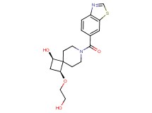 (1R*,3S*)-7-(1,3-benzothiazol-6-ylcarbonyl)-3-(2-hydroxyethoxy)-7-azaspiro[3.5]nonan-1-ol
