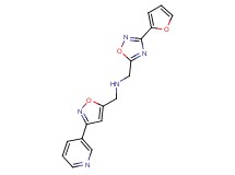 1-[3-(2-furyl)-1,2,4-oxadiazol-5-yl]-N-[(3-pyridin-3-ylisoxazol-5-yl)methyl]methanamine
