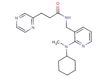 N-({2-[cyclohexyl(methyl)amino]-3-pyridinyl}methyl)-3-(2-pyrazinyl)propanamide