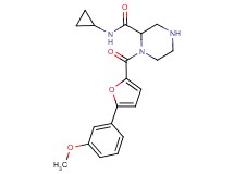 N-cyclopropyl-1-[5-(3-methoxyphenyl)-2-furoyl]-2-piperazinecarboxamide