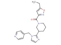 4-[(2-{1-[(5-ethyl-3-isoxazolyl)carbonyl]-3-piperidinyl}-1H-imidazol-1-yl)methyl]pyridine