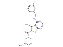 N-(3-fluorobenzyl)-5-methyl-6-[(3-methyl-1-piperidinyl)carbonyl]thieno[2,3-d]pyrimidin-4-amine