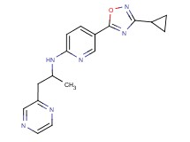 5-(3-cyclopropyl-1,2,4-oxadiazol-5-yl)-N-[1-methyl-2-(2-pyrazinyl)ethyl]-2-pyridinamine