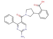 2-{1-[(2-amino-4-phenyl-5-pyrimidinyl)carbonyl]-3-pyrrolidinyl}benzoic acid