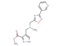 methyl 4-[(methyl{[3-(3-pyridinyl)-1,2,4-oxadiazol-5-yl]methyl}amino)methyl]-1H-pyrazole-3-carboxylate