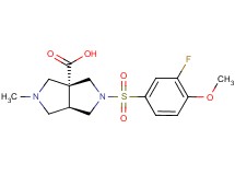 (3aR*,6aR*)-2-[(3-fluoro-4-methoxyphenyl)sulfonyl]-5-methylhexahydropyrrolo[3,4-c]pyrrole-3a(1H)-carboxylic acid