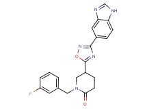 5-[3-(1H-benzimidazol-5-yl)-1,2,4-oxadiazol-5-yl]-1-(3-fluorobenzyl)-2-piperidinone