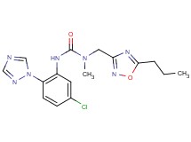 N'-[5-chloro-2-(1H-1,2,4-triazol-1-yl)phenyl]-N-methyl-N-[(5-propyl-1,2,4-oxadiazol-3-yl)methyl]urea