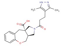 (3aS*,10aS*)-2-[3-(3,5-dimethyl-1H-pyrazol-4-yl)propanoyl]-2,3,3a,4-tetrahydro-1H-[1]benzoxepino[3,4-c]pyrrole-10a(10H)-carboxylic acid