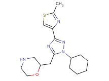 2-{[1-cyclohexyl-3-(2-methyl-1,3-thiazol-4-yl)-1H-1,2,4-triazol-5-yl]methyl}morpholine