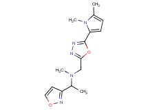 N-{[5-(1,5-dimethyl-1H-pyrrol-2-yl)-1,3,4-oxadiazol-2-yl]methyl}-1-isoxazol-3-yl-N-methylethanamine
