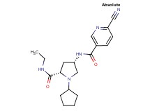 6-cyano-N-{(3S,5S)-1-cyclopentyl-5-[(ethylamino)carbonyl]pyrrolidin-3-yl}nicotinamide
