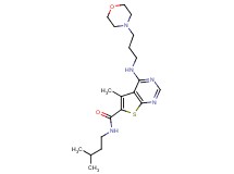 5-methyl-N-(3-methylbutyl)-4-{[3-(4-morpholinyl)propyl]amino}thieno[2,3-d]pyrimidine-6-carboxamide