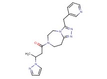 7-[3-(1H-pyrazol-1-yl)butanoyl]-3-(3-pyridinylmethyl)-6,7,8,9-tetrahydro-5H-[1,2,4]triazolo[4,3-d][1,4]diazepine