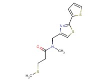 N-methyl-3-(methylthio)-N-{[2-(2-thienyl)-1,3-thiazol-4-yl]methyl}propanamide