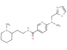 N-[2-(1-methylpiperidin-2-yl)ethyl]-6-[methyl(1,3-thiazol-2-ylmethyl)amino]nicotinamide