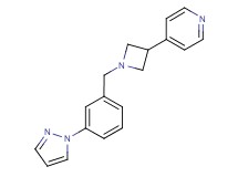 4-{1-[3-(1H-pyrazol-1-yl)benzyl]-3-azetidinyl}pyridine
