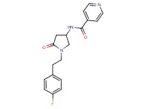 N-{1-[2-(4-fluorophenyl)ethyl]-5-oxo-3-pyrrolidinyl}isonicotinamide