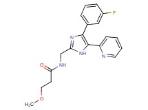 N-{[4-(3-fluorophenyl)-5-pyridin-2-yl-1H-imidazol-2-yl]methyl}-3-methoxypropanamide