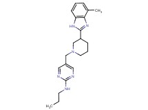 5-{[3-(4-methyl-1H-benzimidazol-2-yl)-1-piperidinyl]methyl}-N-propyl-2-pyrimidinamine