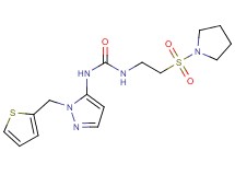 N-[2-(pyrrolidin-1-ylsulfonyl)ethyl]-N'-[1-(2-thienylmethyl)-1H-pyrazol-5-yl]urea
