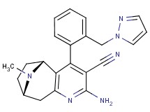 (5R*,8S*)-2-amino-10-methyl-4-[2-(1H-pyrazol-1-ylmethyl)phenyl]-6,7,8,9-tetrahydro-5H-5,8-epiminocyclohepta[b]pyridine-3-carbonitrile
