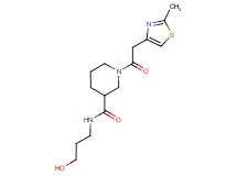 N-(3-hydroxypropyl)-1-[(2-methyl-1,3-thiazol-4-yl)acetyl]piperidine-3-carboxamide